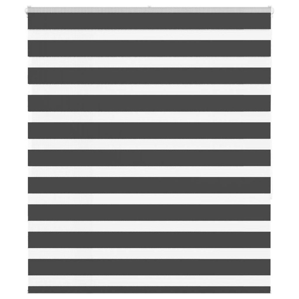vidaXL Rullgardin zebra svart 135x150 cm tyg bredd 130,9cm polyester