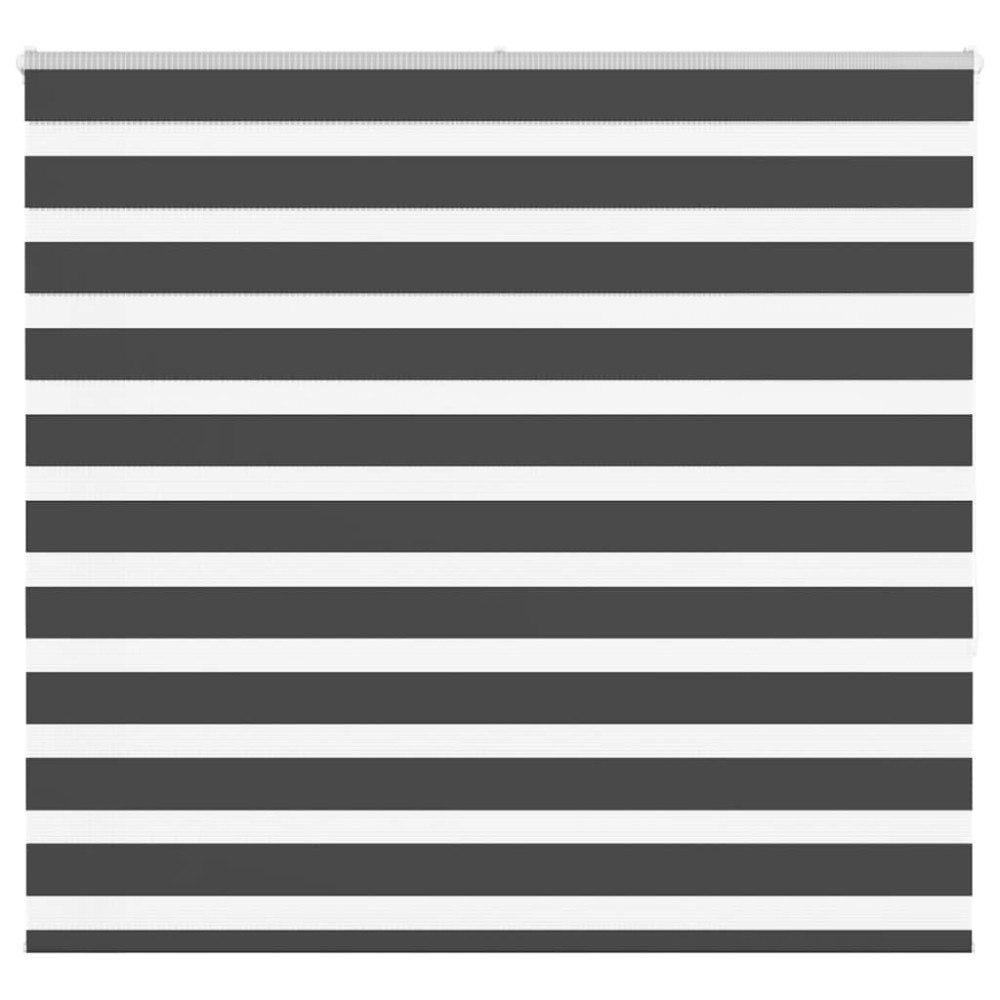 vidaXL Rullgardin zebra svart 160x150 cm tyg bredd 155,9cm polyester