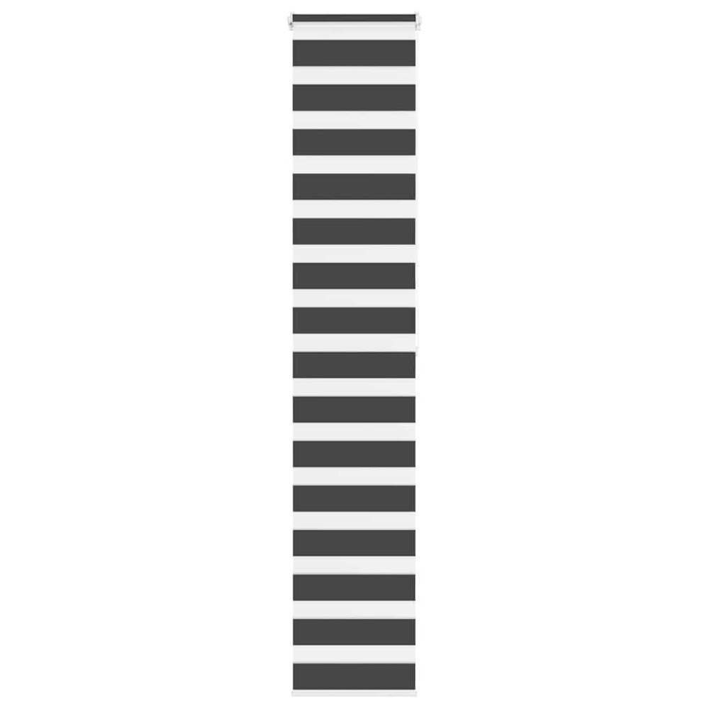 vidaXL Rullgardin zebra svart 45x200 cm tyg bredd 40,9 cm polyester