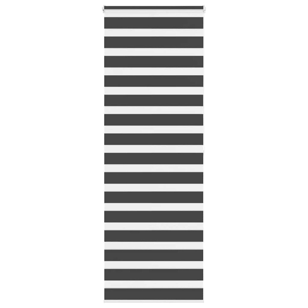 vidaXL Rullgardin zebra svart 70x200 cm tyg bredd 65,9 cm polyester