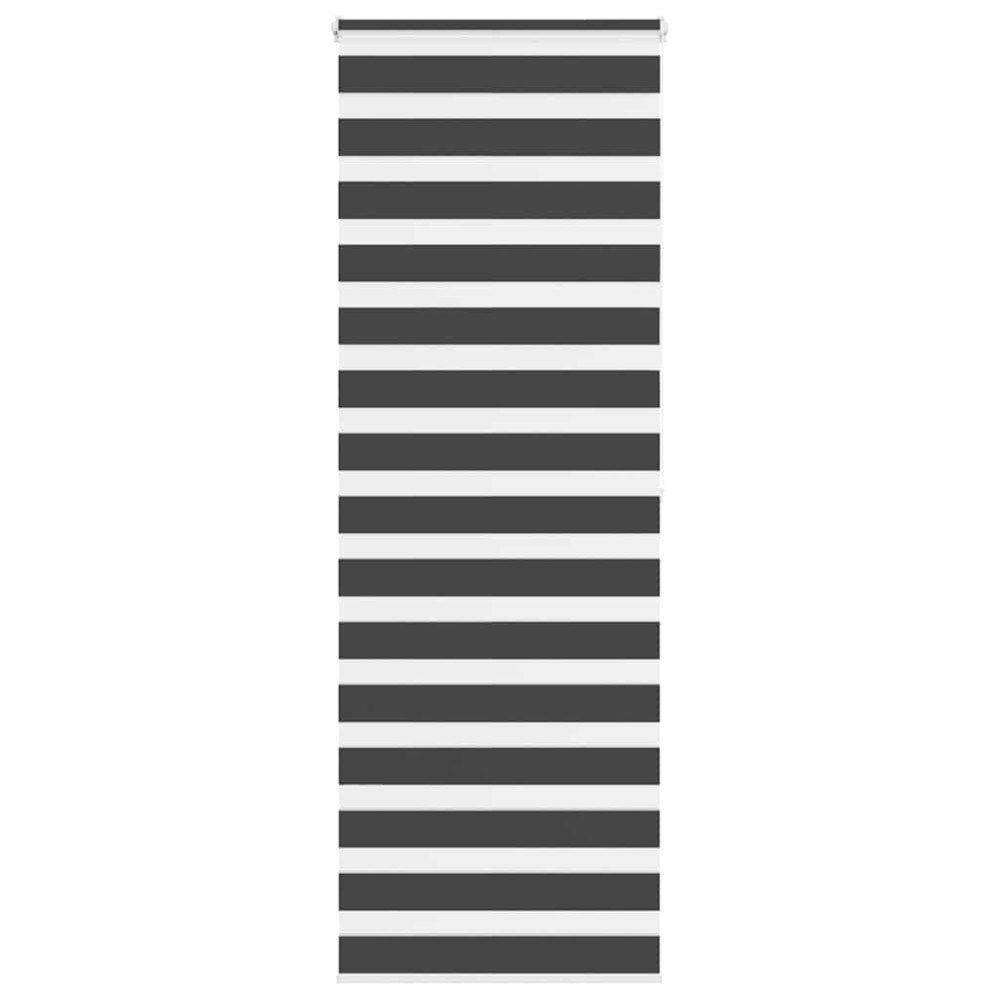 vidaXL Rullgardin zebra svart 90x200 cm tyg bredd 85,9 cm polyester