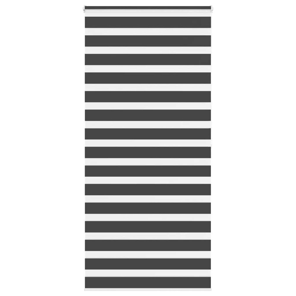 vidaXL Rullgardin zebra svart 105x200 cm tyg bredd 100,9 cm polyester
