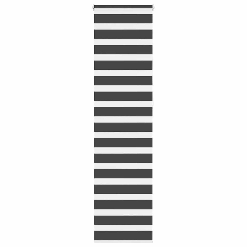 vidaXL Rullgardin zebra svart 55x230 cm tyg bredd 50,9 cm polyester