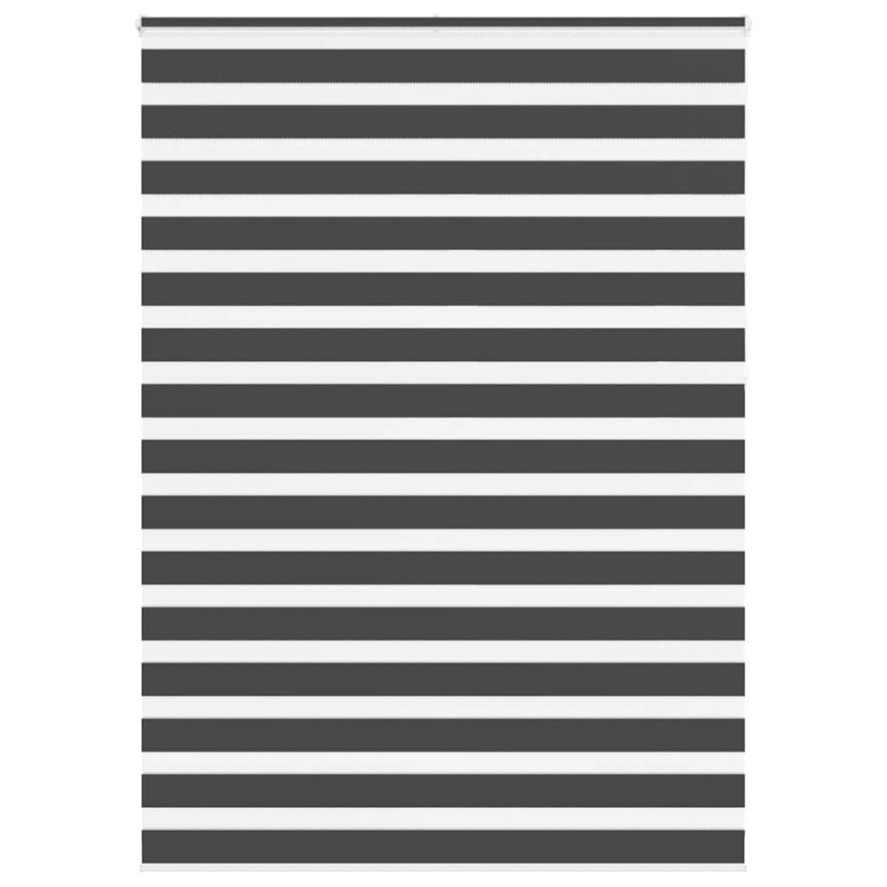 vidaXL Rullgardin zebra svart 160x230 cm tyg bredd 155,9 cm polyester