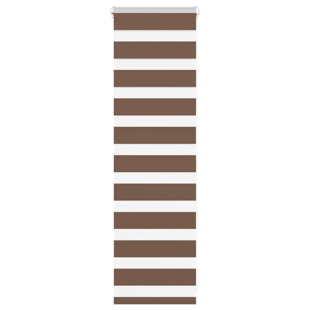 vidaXL Rullgardin zebra brun 45x100 cm tyg bredd 40,9 cm polyester