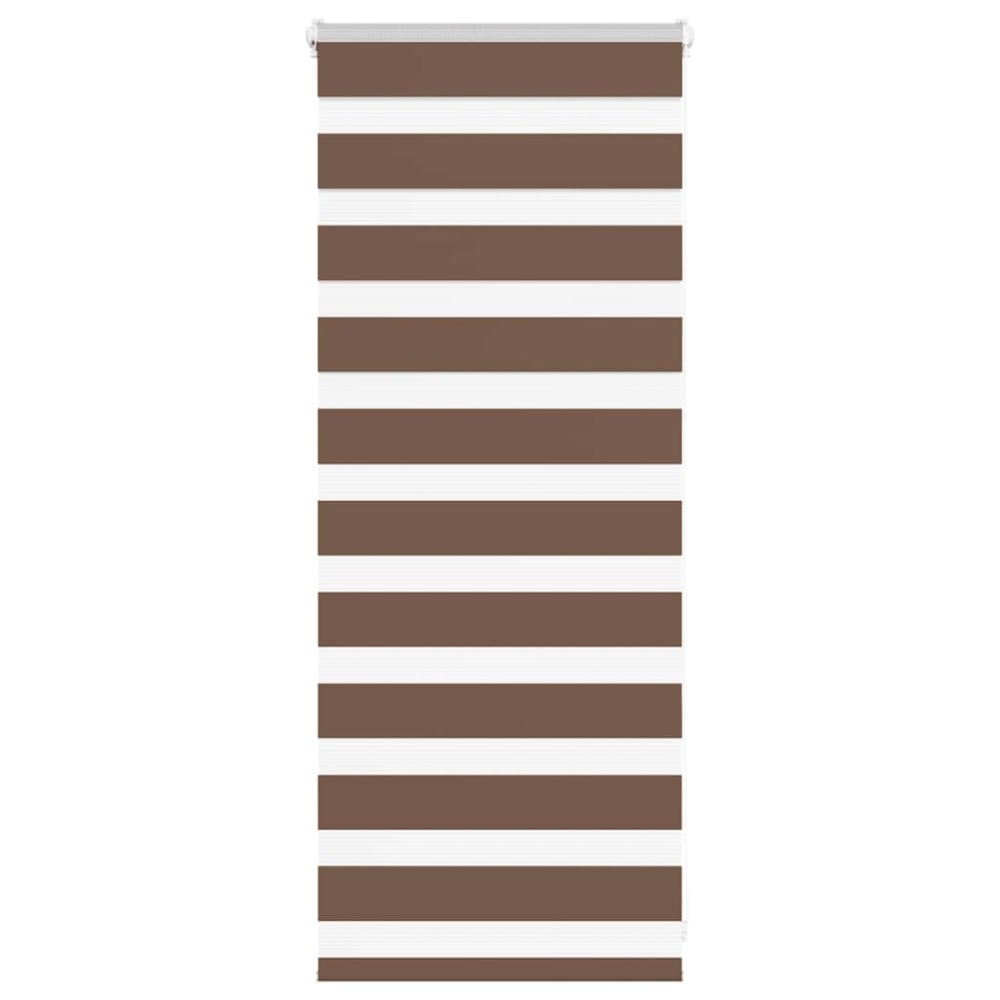 vidaXL Rullgardin zebra brun 55x100 cm tyg bredd 50,9 cm polyester
