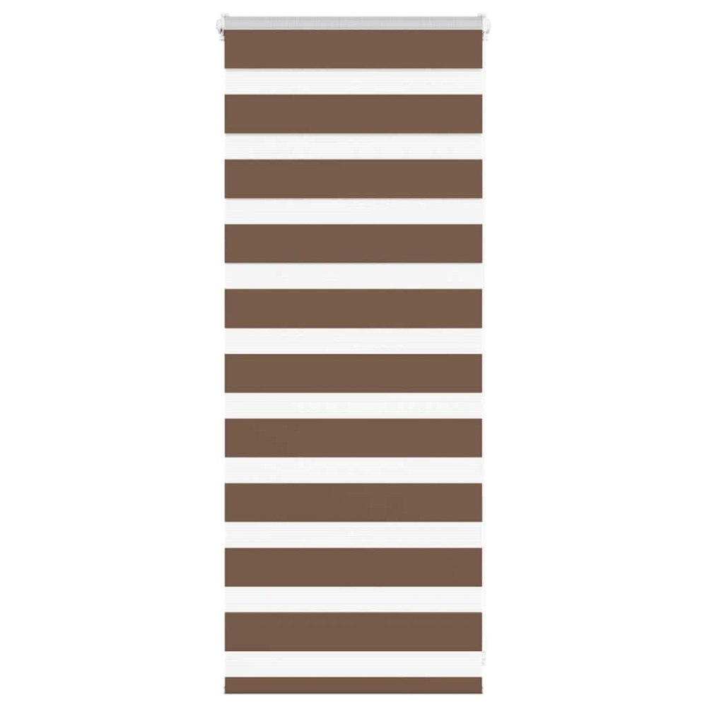 vidaXL Rullgardin zebra brun 60x100 cm tyg bredd 55,9 cm polyester