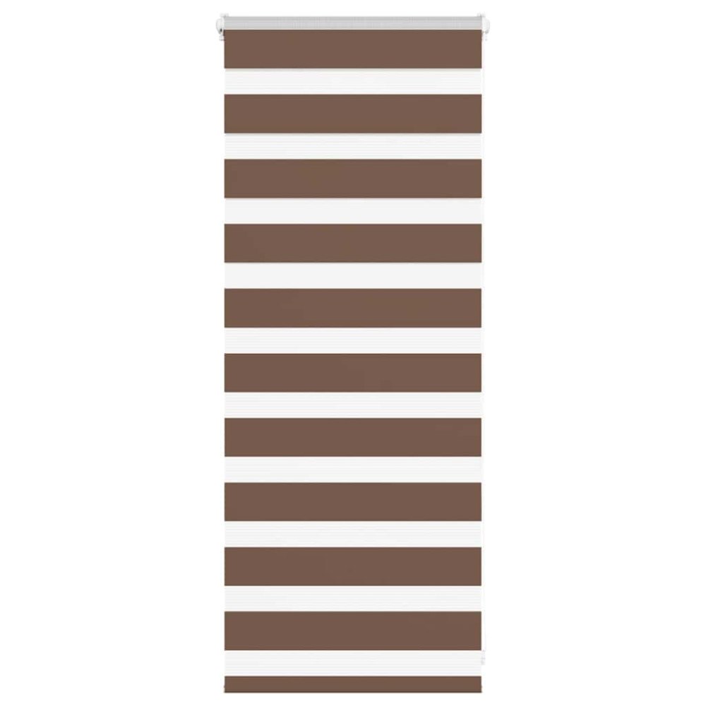 vidaXL Rullgardin zebra brun 65x100 cm tyg bredd 60,9 cm polyester