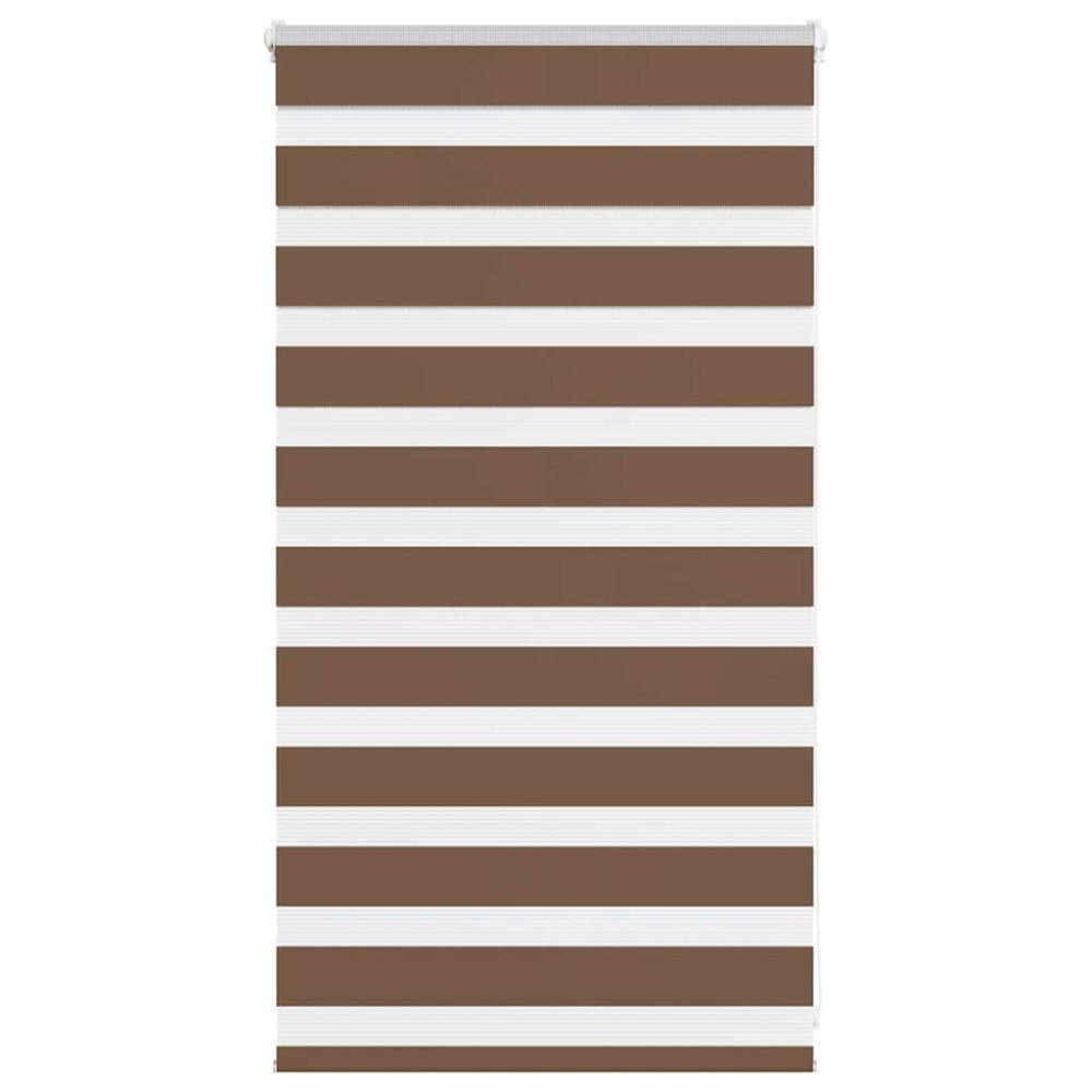 vidaXL Rullgardin zebra brun 70x100 cm tyg bredd 65,9 cm polyester