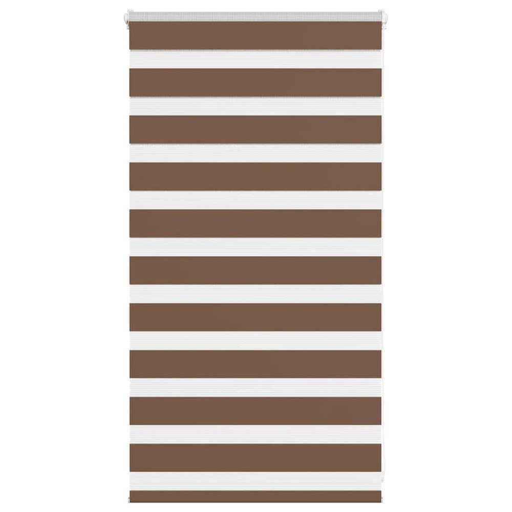 vidaXL Rullgardin zebra brun 80x100 cm tyg bredd 75,9 cm polyester
