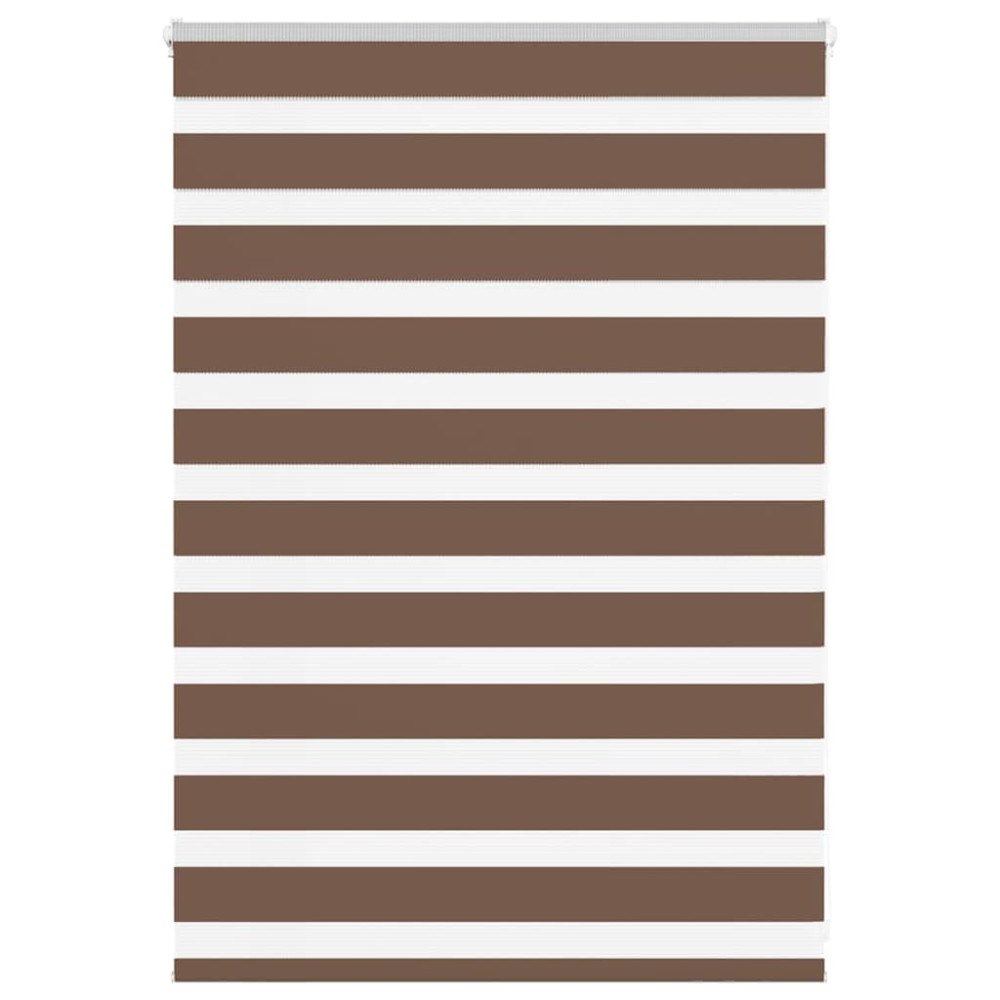 vidaXL Rullgardin zebra brun 105x100 cm tyg bredd 100,9 cm polyester