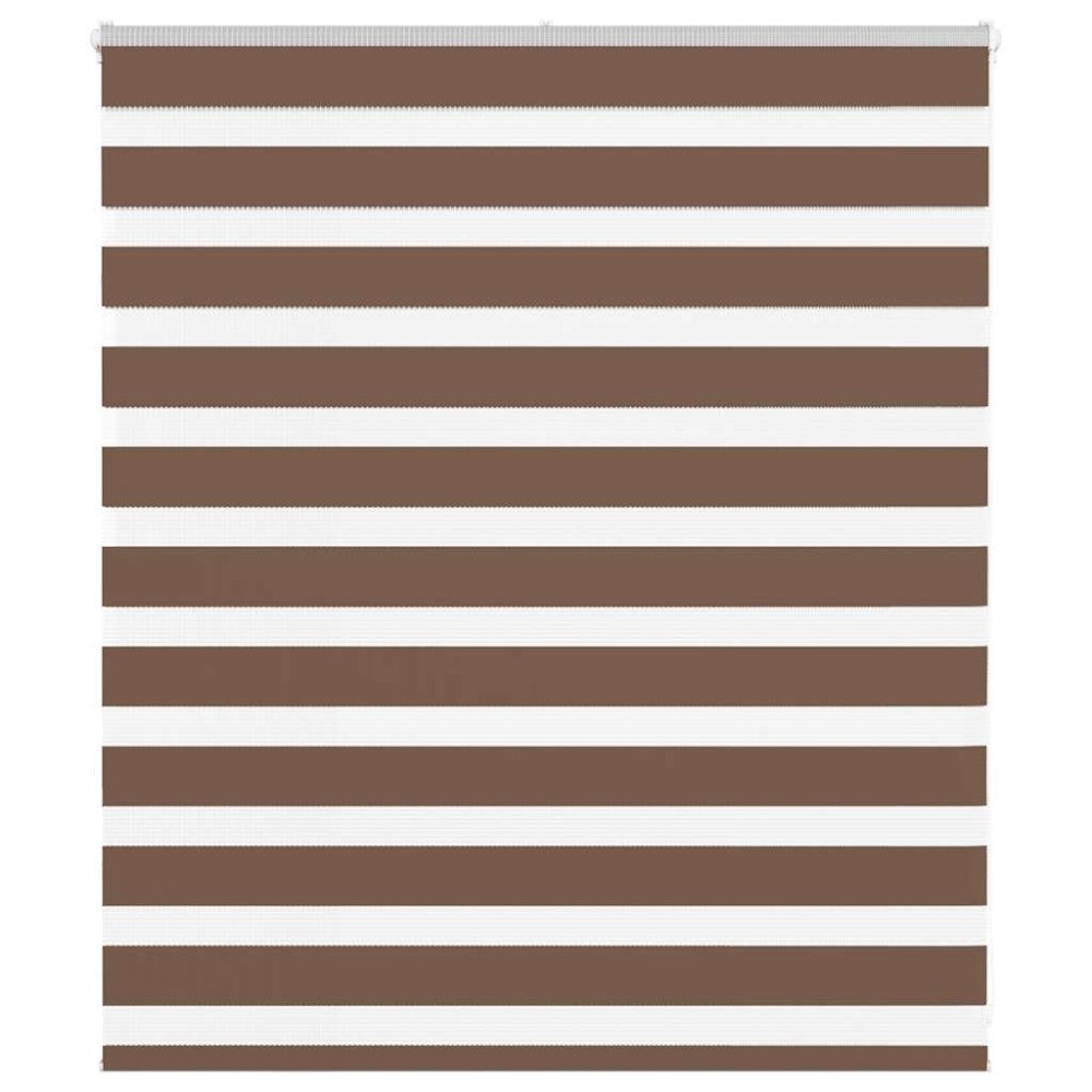 vidaXL Rullgardin zebra brun 125x100 cm tyg bredd 120,9 cm polyester