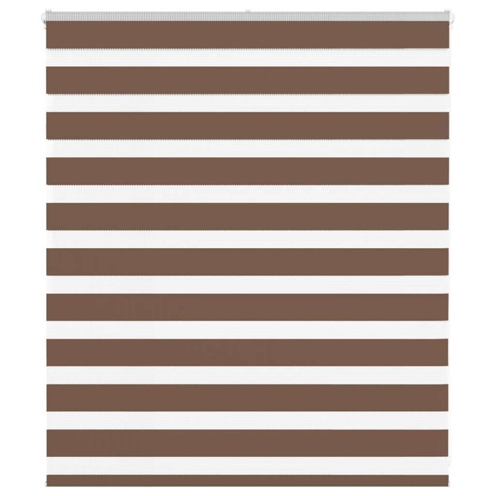 vidaXL Rullgardin zebra brun 135x100 cm tyg bredd 130,9 cm polyester