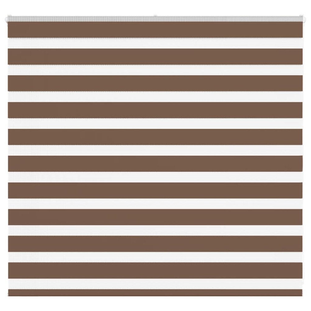 vidaXL Rullgardin zebra brun 155x100 cm tyg bredd 150,9 cm polyester