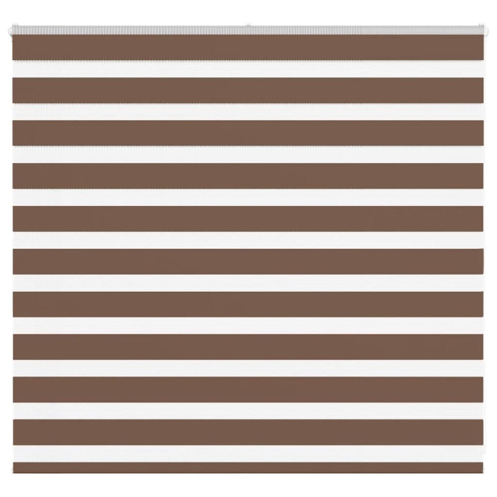 vidaXL Rullgardin zebra brun 165x100 cm tyg bredd 160,9 cm polyester