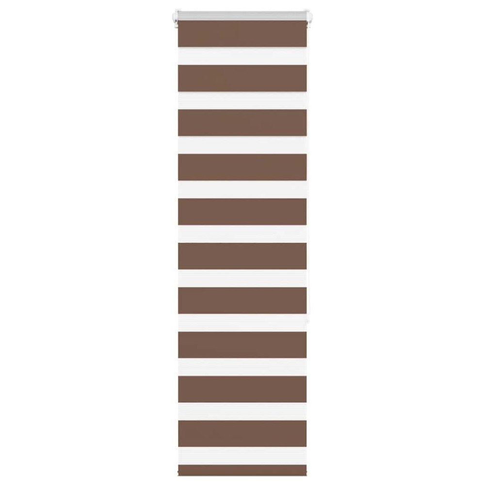 vidaXL Rullgardin zebra brun 45x150 cm tyg bredd 40,9 cm polyester