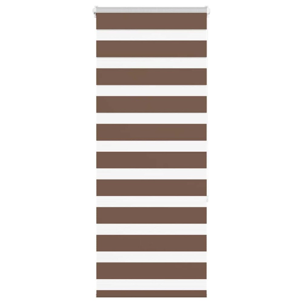 vidaXL Rullgardin zebra brun 55x150 cm tyg bredd 50,9 cm polyester