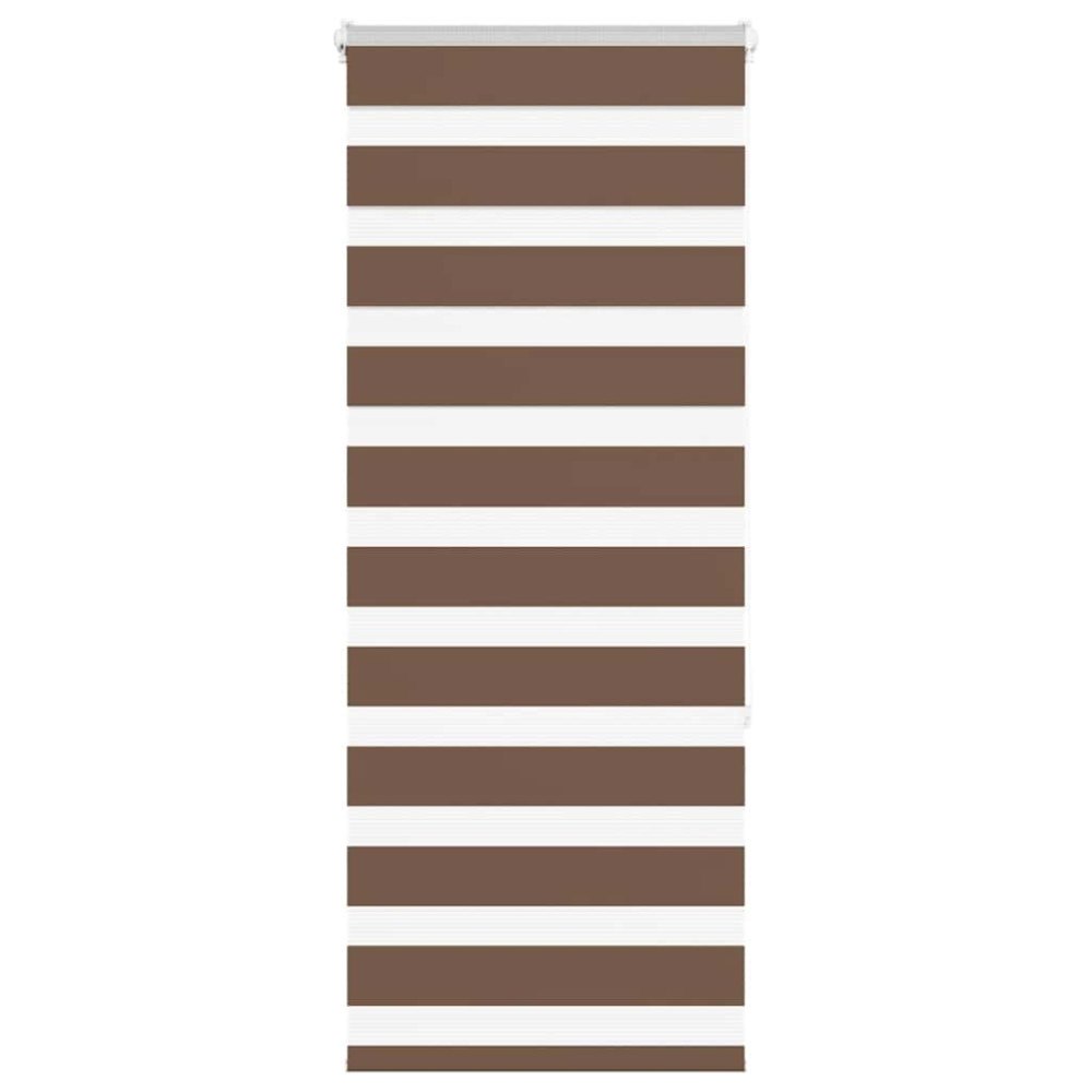 vidaXL Rullgardin zebra brun 65x150 cm tyg bredd 60,9 cm polyester