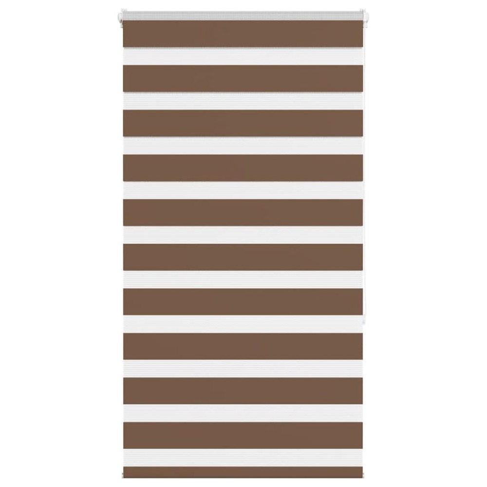 vidaXL Rullgardin zebra brun 70x150 cm tyg bredd 65,9 cm polyester