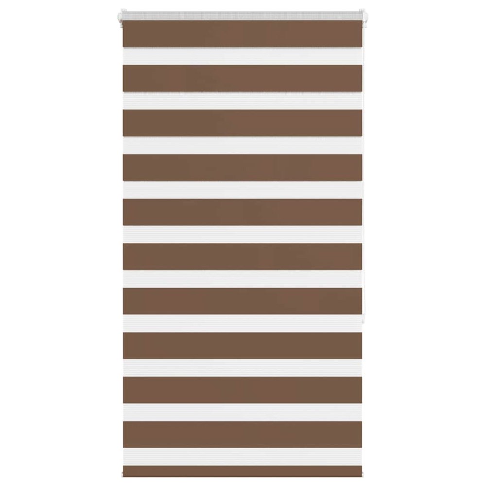 vidaXL Rullgardin zebra brun 80x150 cm tyg bredd 75,9 cm polyester