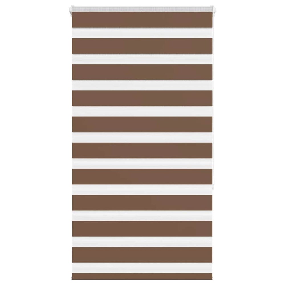 vidaXL Rullgardin zebra brun 90x150 cm tyg bredd 85,9 cm polyester