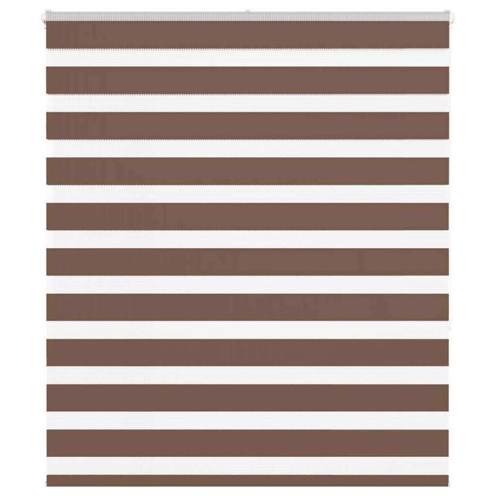 vidaXL Rullgardin zebra brun 120x150 cm tyg bredd 115,9 cm polyester
