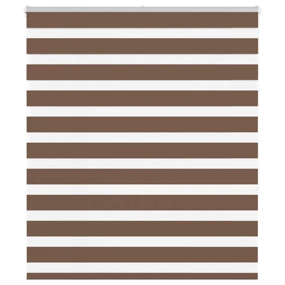 vidaXL Rullgardin zebra brun 125x150 cm tyg bredd 120,9 cm polyester