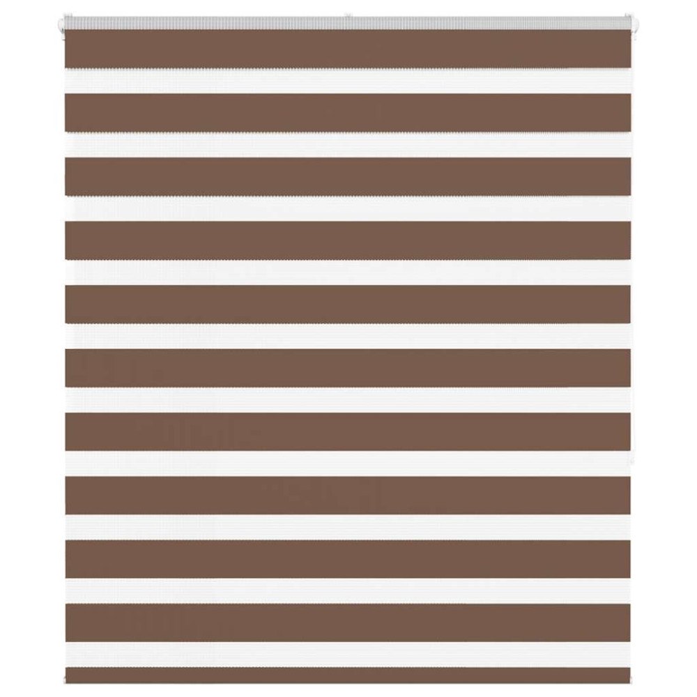 vidaXL Rullgardin zebra brun 130x150 cm tyg bredd 125,9 cm polyester