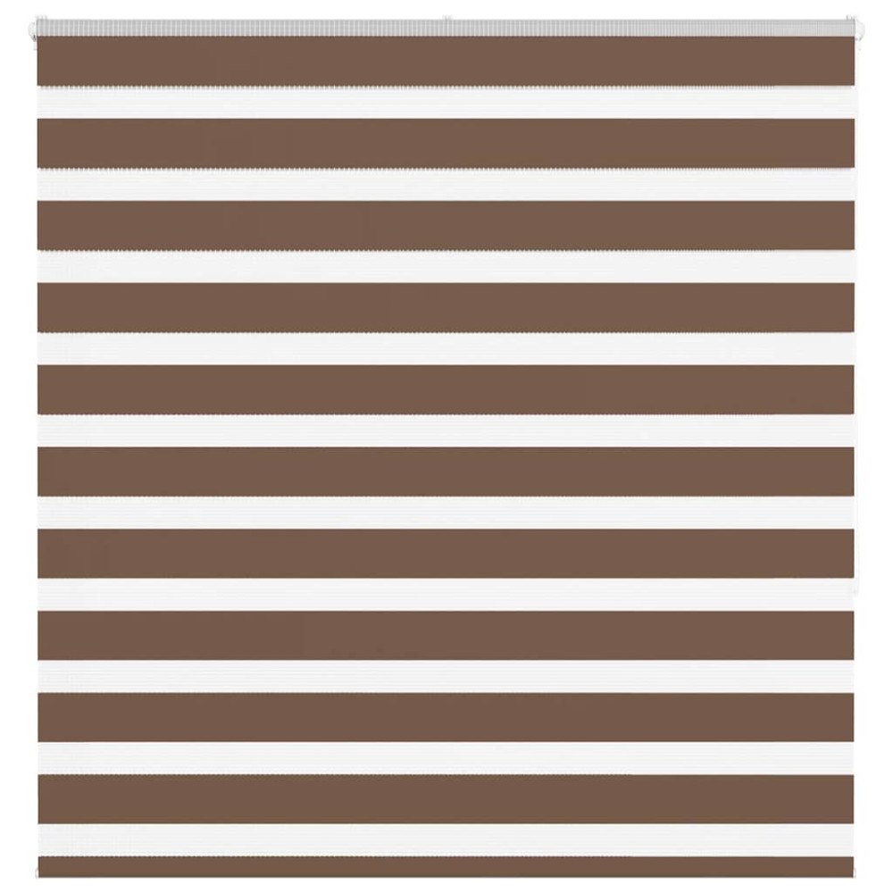 vidaXL Rullgardin zebra brun 140x150 cm tyg bredd 135,9 cm polyester