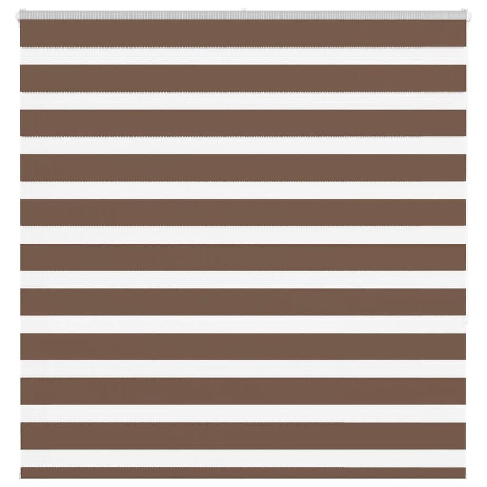 vidaXL Rullgardin zebra brun 145x150 cm tyg bredd 140,9 cm polyester