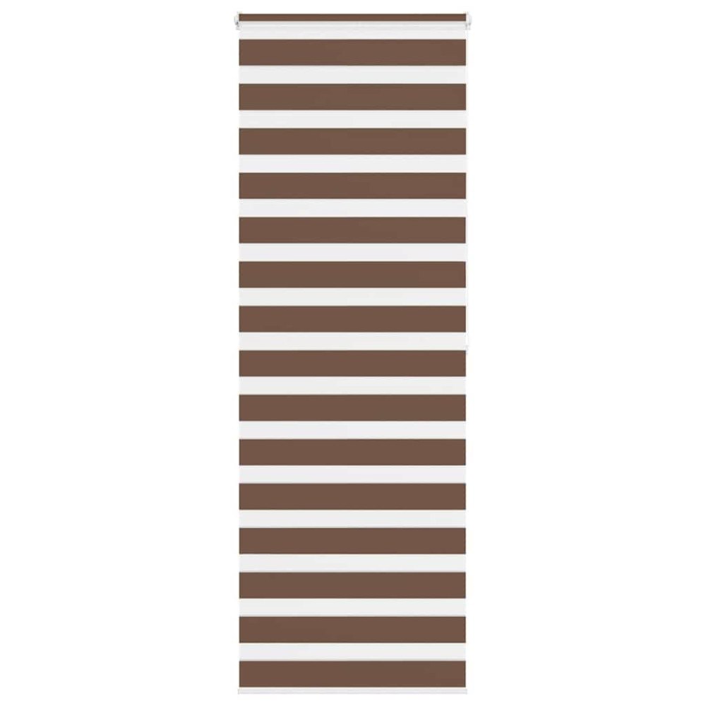 vidaXL Rullgardin zebra brun 70x200 cm tyg bredd 65,9 cm polyester