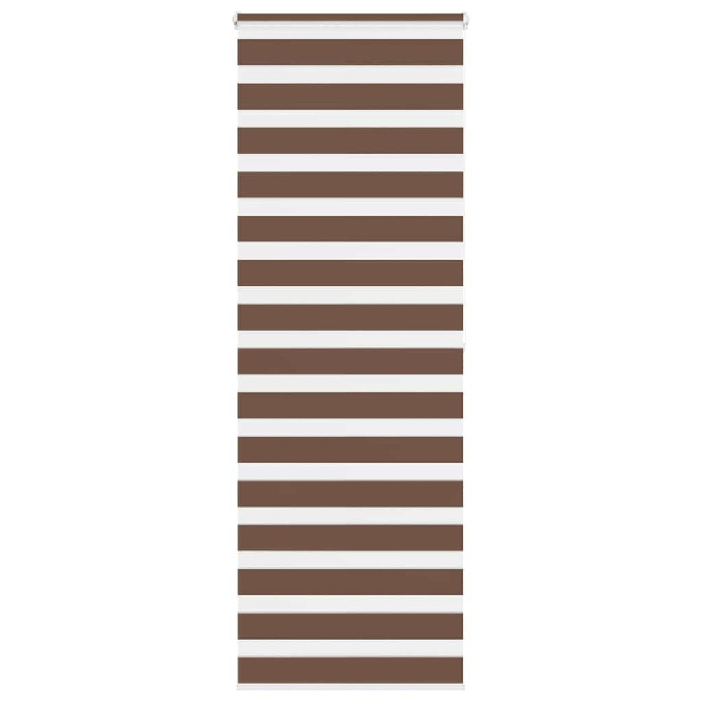 vidaXL Rullgardin zebra brun 85x200 cm tyg bredd 80,9 cm polyester