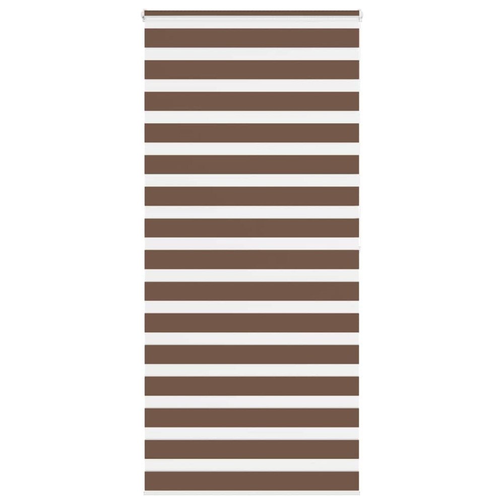 vidaXL Rullgardin zebra brun 95x200 cm tyg bredd 90,9 cm polyester