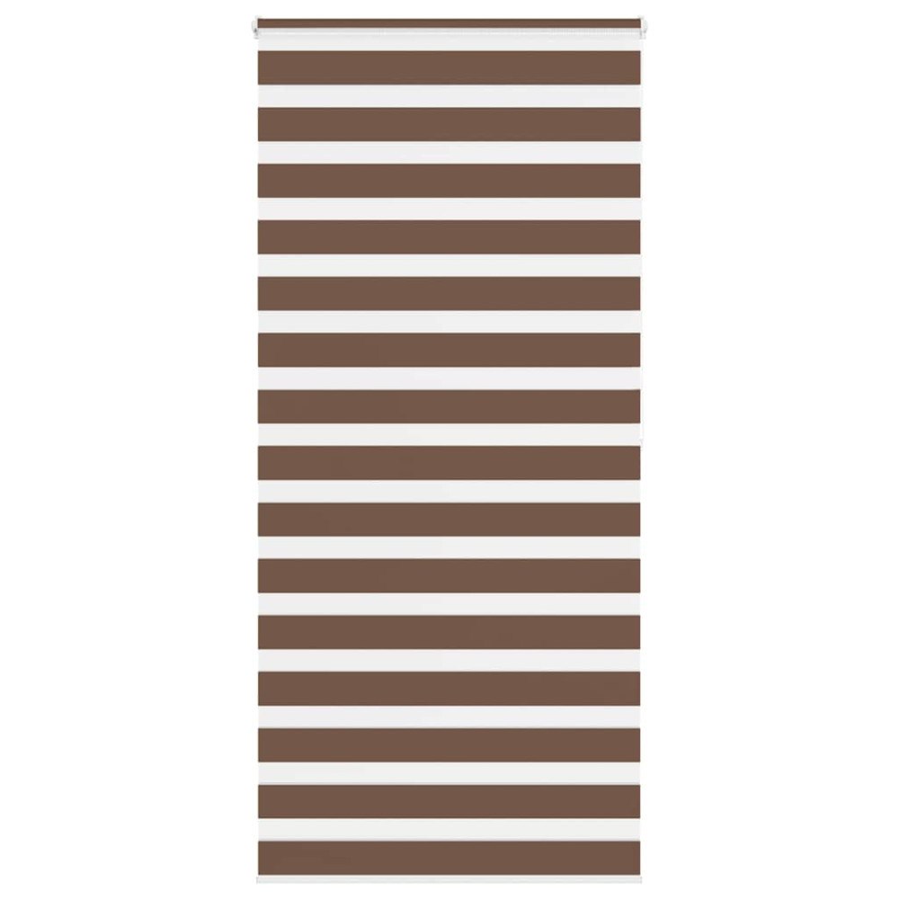 vidaXL Rullgardin zebra brun 105x200 cm tyg bredd 100,9 cm polyester