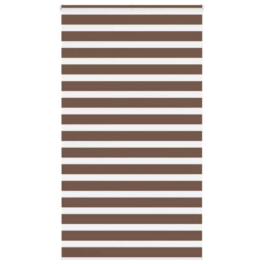 vidaXL Rullgardin zebra brun 135x200 cm tyg bredd 130,9 cm polyester
