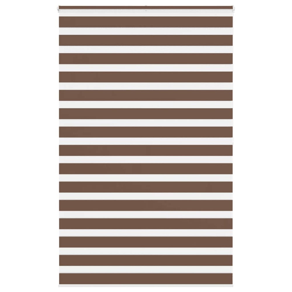 vidaXL Rullgardin zebra brun 150x200 cm tyg bredd 145,9 cm polyester