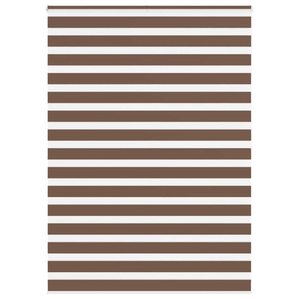 vidaXL Rullgardin zebra brun 160x200 cm tyg bredd 155,9 cm polyester