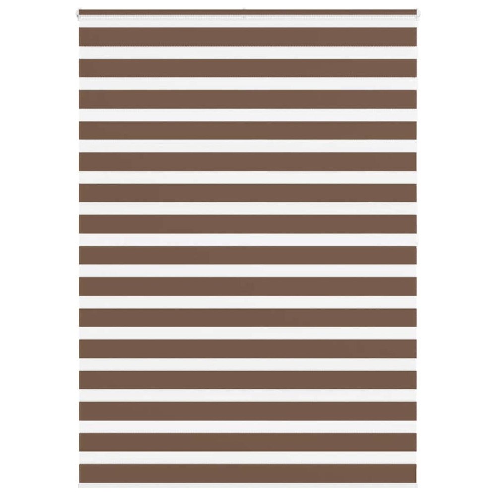 vidaXL Rullgardin zebra brun 165x200 cm tyg bredd 160,9 cm polyester