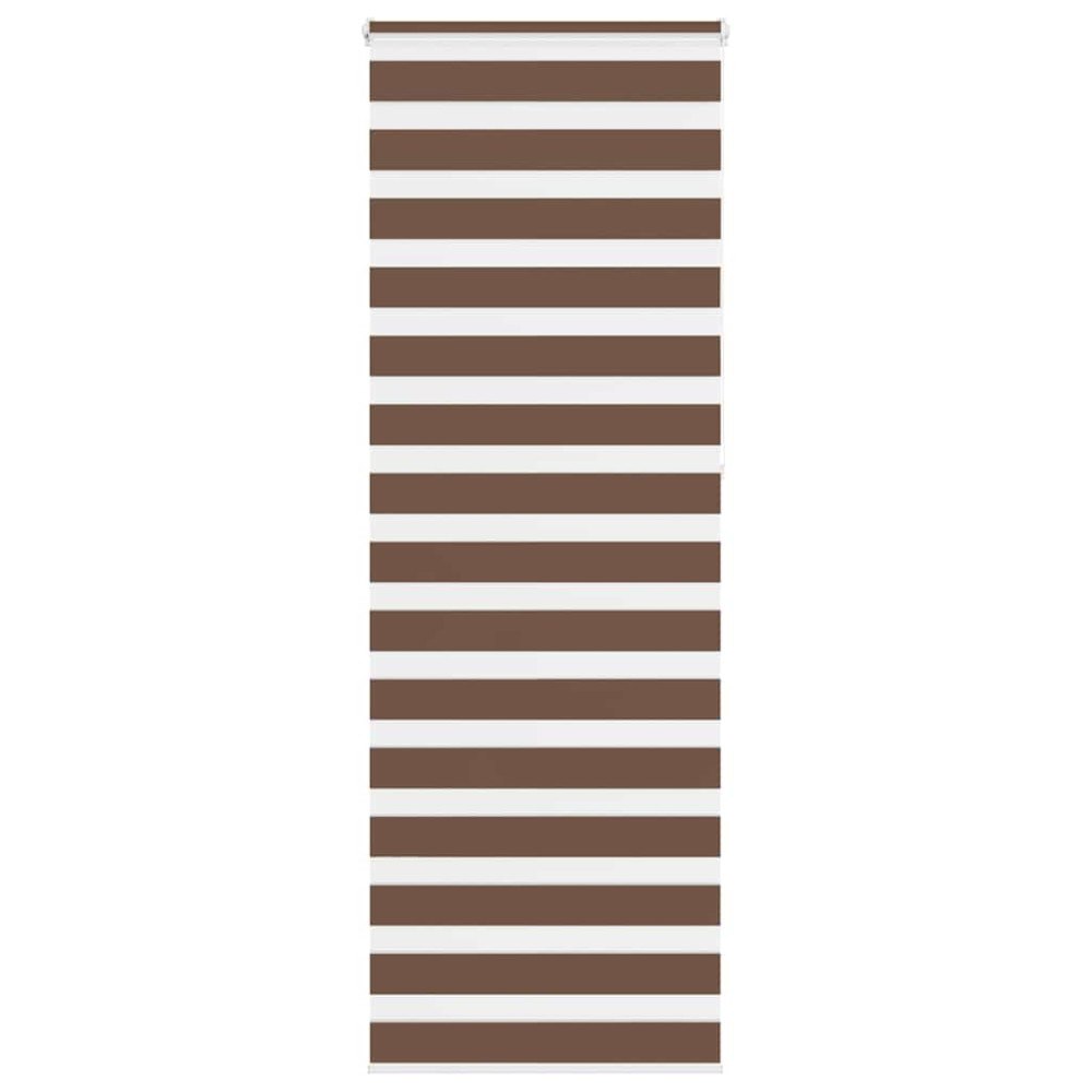 vidaXL Rullgardin zebra brun 80x230 cm tyg bredd 75,9 cm polyester