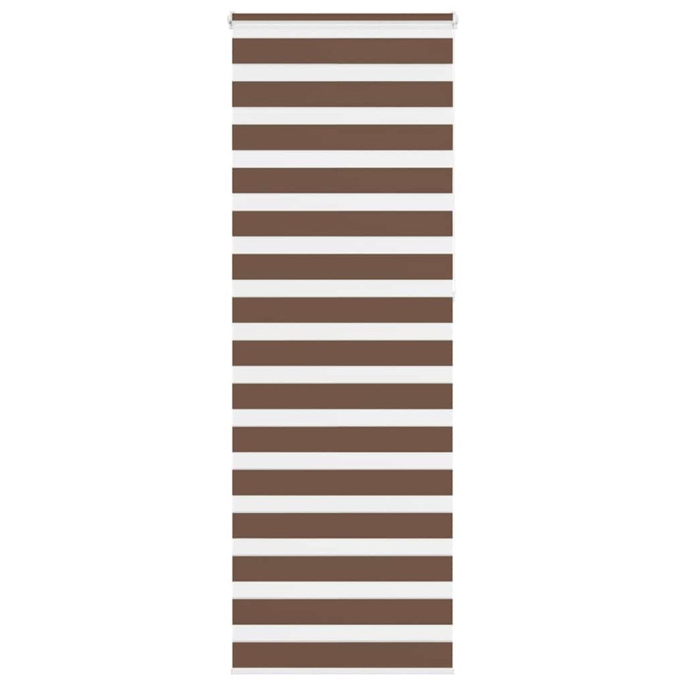 vidaXL Rullgardin zebra brun 85x230 cm tyg bredd 80,9 cm polyester