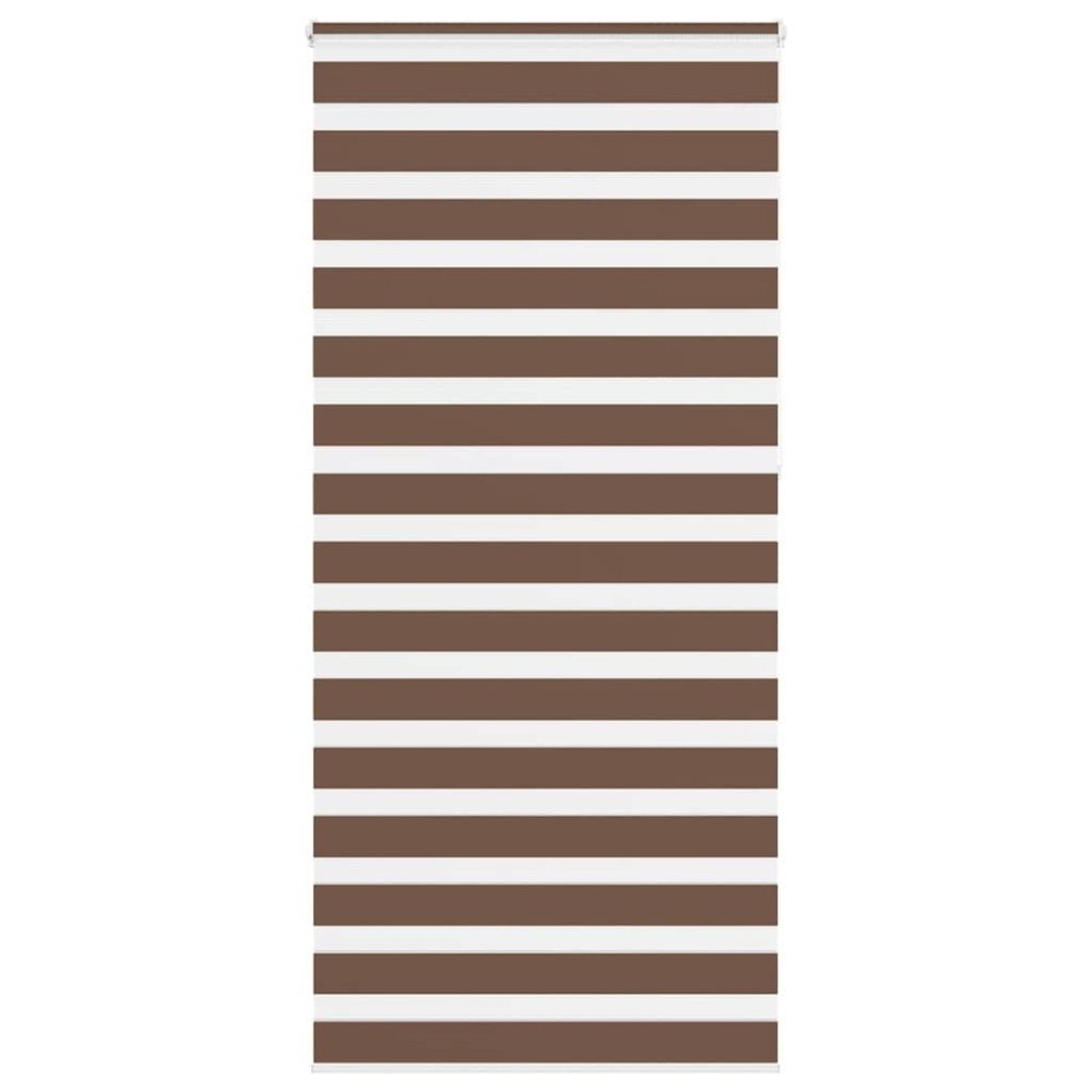 vidaXL Rullgardin zebra brun 95x230 cm tyg bredd 90,9 cm polyester