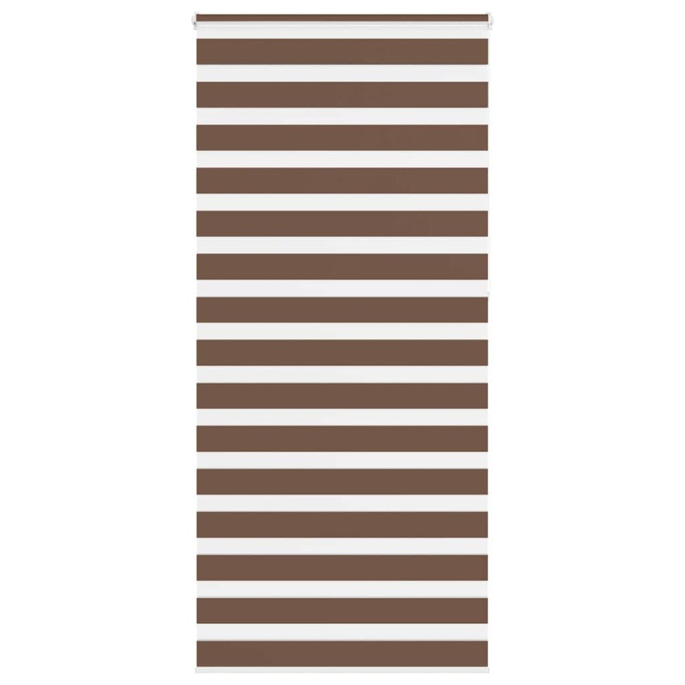 vidaXL Rullgardin zebra brun 115x230 cm tyg bredd 110,9 cm polyester