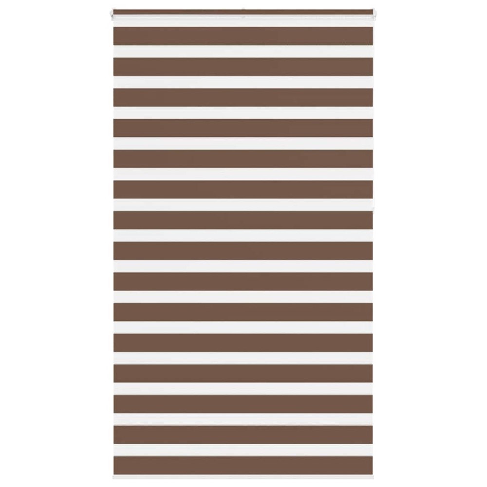 vidaXL Rullgardin zebra brun 120x230 cm tyg bredd 115,9 cm polyester