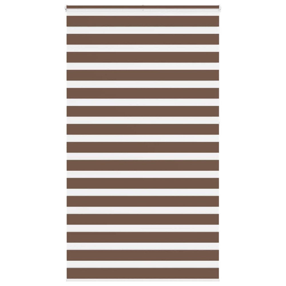 vidaXL Rullgardin zebra brun 135x230 cm tyg bredd 130,9 cm polyester