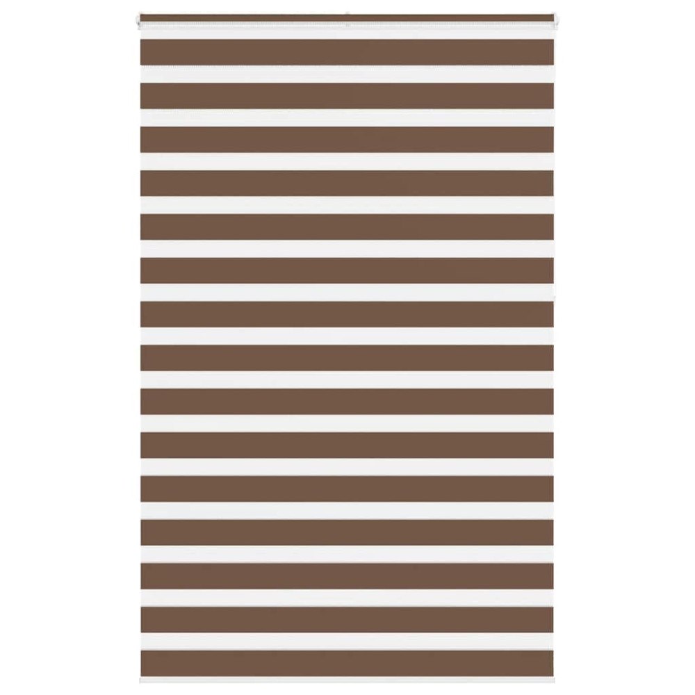 vidaXL Rullgardin zebra brun 145x230 cm tyg bredd 140,9 cm polyester