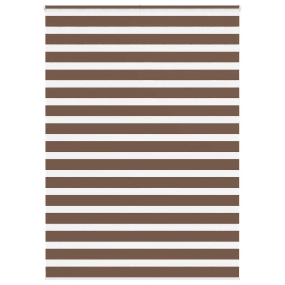 vidaXL Rullgardin zebra brun 155x230 cm tyg bredd 150,9 cm polyester