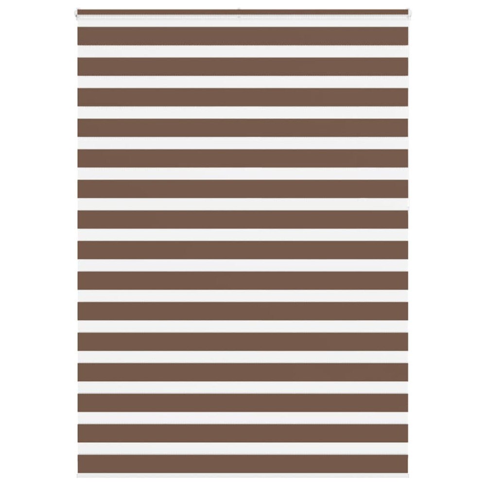 vidaXL Rullgardin zebra brun 160x230 cm tyg bredd 155,9 cm polyester