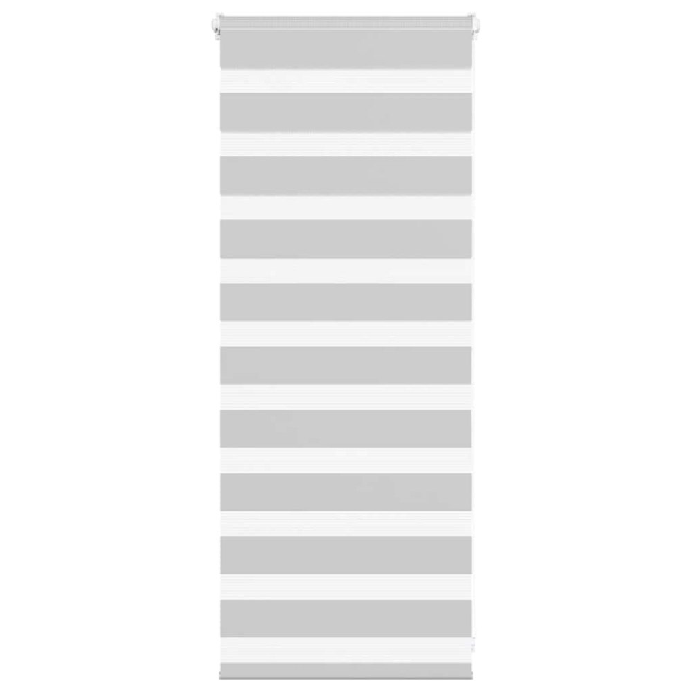 vidaXL Rullgardin zebra ljusgrå 65x100 cm tyg bredd 60,9 cm polyester