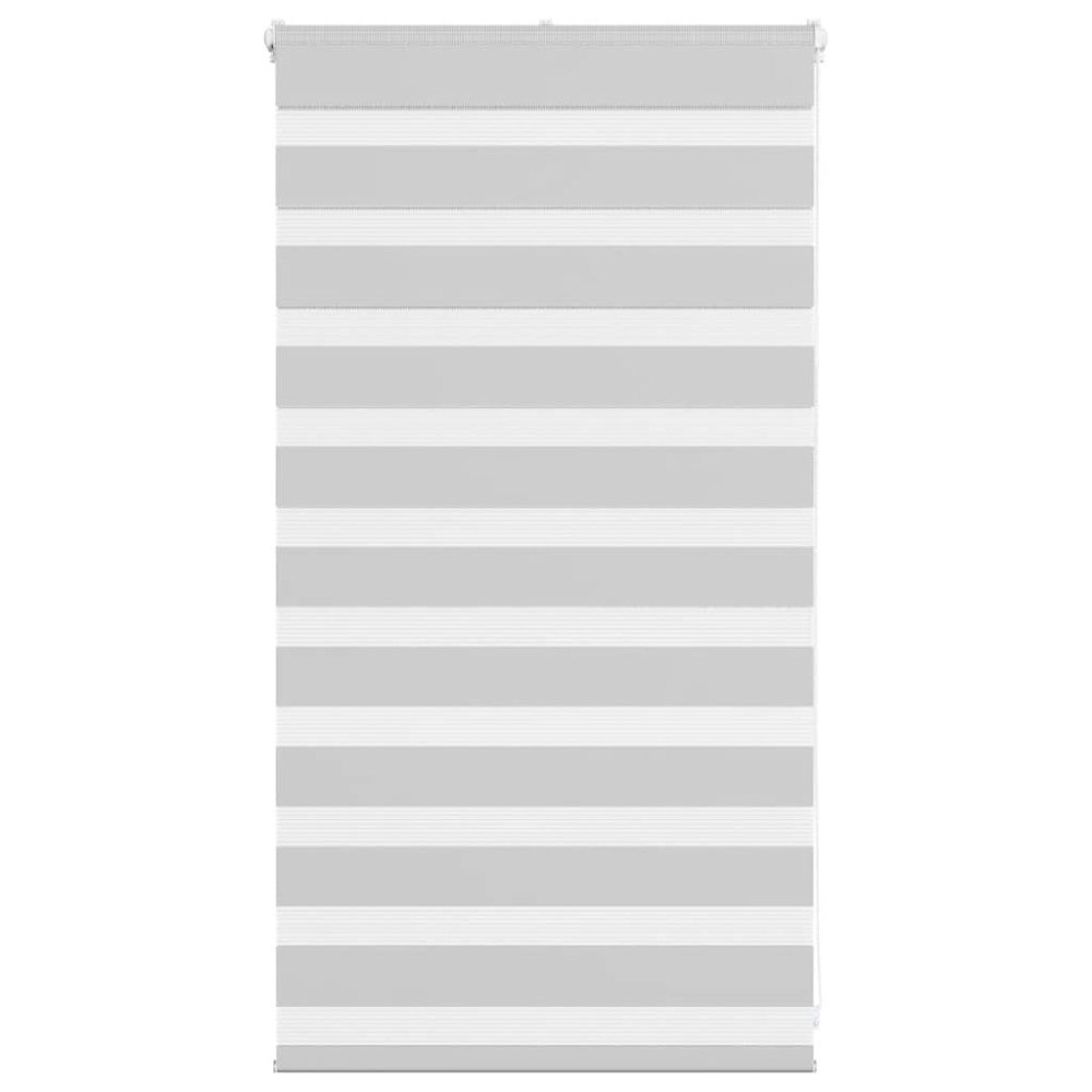 vidaXL Rullgardin zebra ljusgrå 75x100 cm tyg bredd 70,9 cm polyester