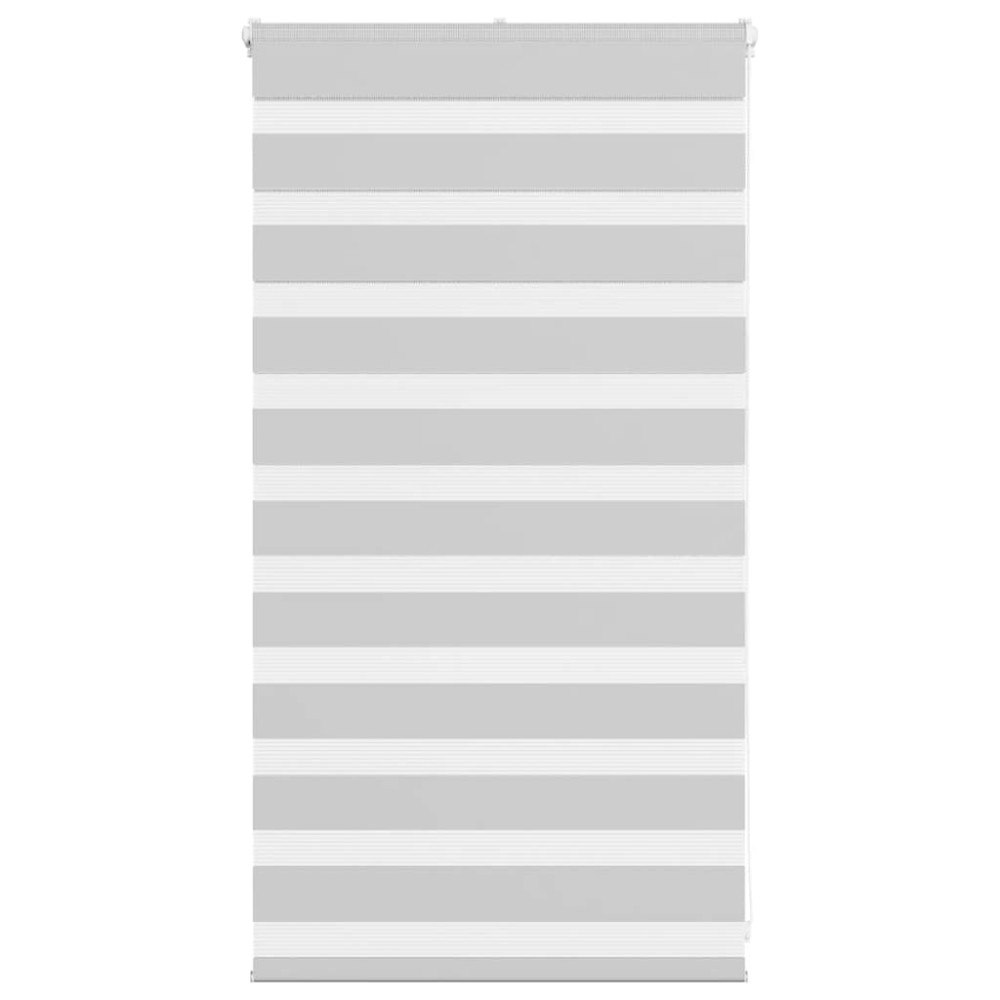 vidaXL Rullgardin zebra ljusgrå 85x100 cm tyg bredd 80,9 cm polyester